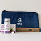 PACK: Estuche + Envase pasta de dientes en pastillas + Cepillo AHA