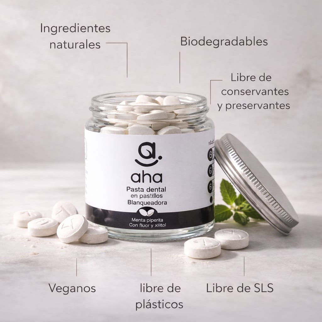 Pasta de Dientes en Pastillas Menta Full XL - Blanqueadora Natural 186 Unidades | Zero Waste