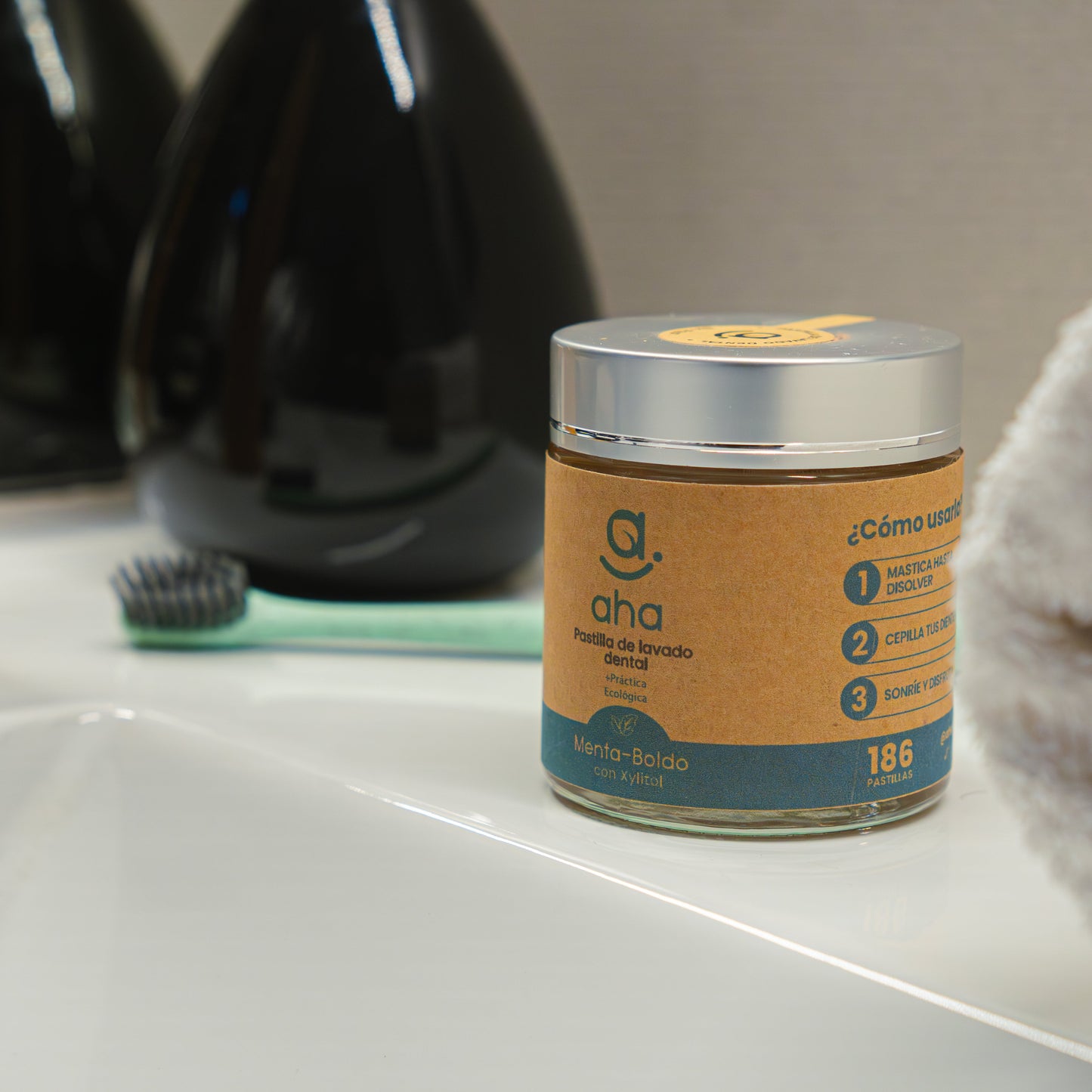 Pasta de dientes en pastillas Menta-Boldo XL (186 pastillas) SIN FLÚOR