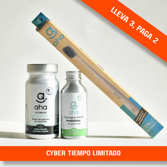 Pack Sonrisa XL: Enjuague + Pastillas 186u + Cepillo - Sin Plástico