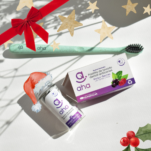 PACK: Pasta de dientes en pastillas (62 Pastillas) + Cepillo AHA suave